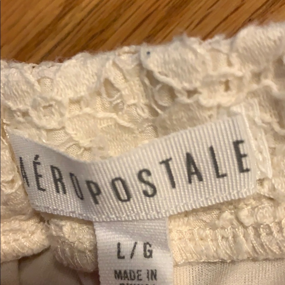 Aéropostale Size L Cream/White Shorts - Picture 4 of 6